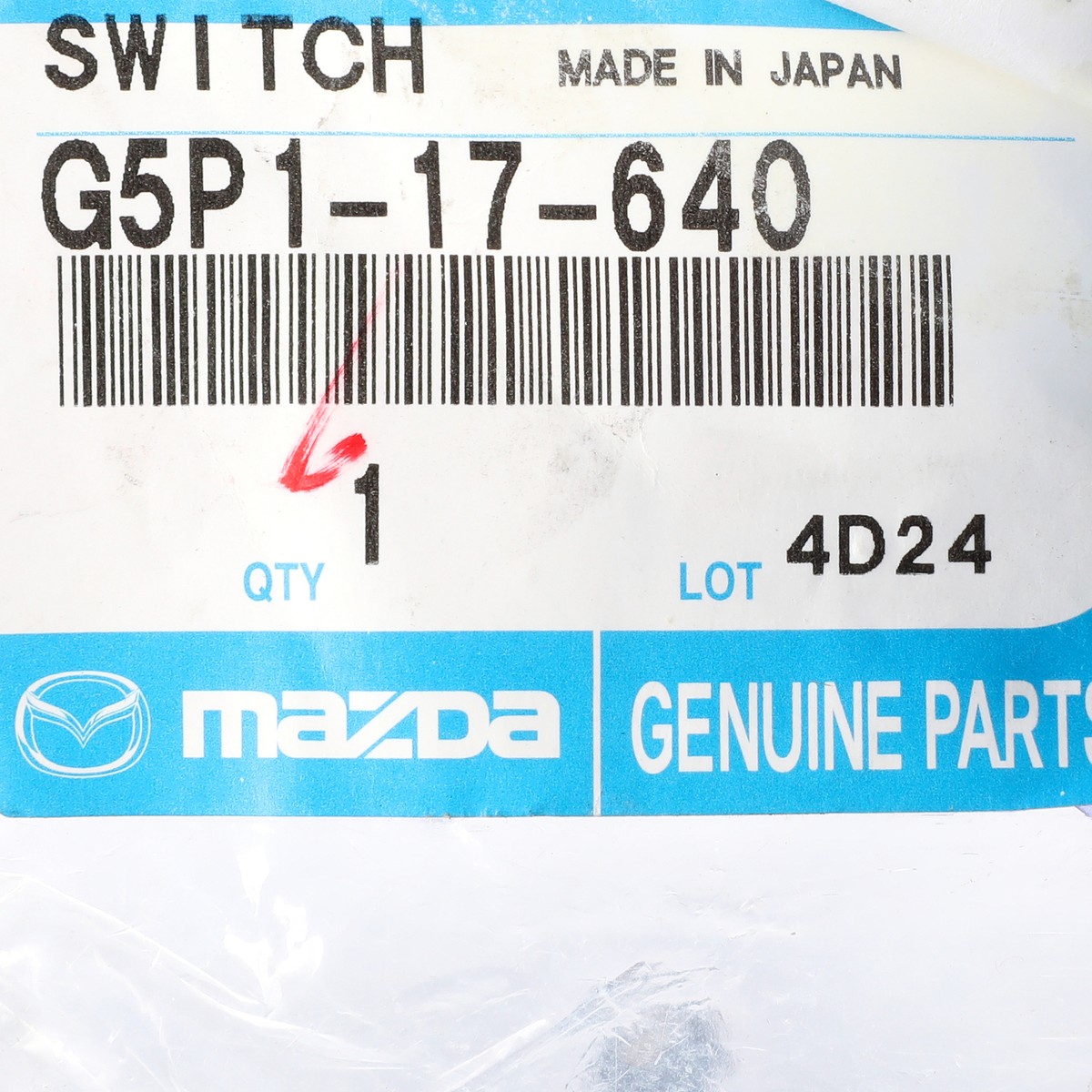NEW OEM Mazda 2003-2015 Mazda3 Mazda5 Mazda6 Back Up Lamp Switch