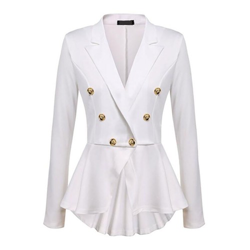 Women Long Sleeve Blazer Set Formal Jacket Suit Double-Breasted Coat Tops Jacket - Bild 2 von 43