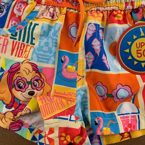 Nickelodeon Paw Patrol Toddler Girl Size 5T Colorful Print UPF 50 Shorts NWT - Picture 2 of 5