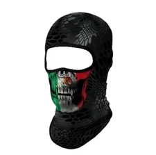 Hood Balaclava Face Mask Helmet Liner Mexico Mexican Flag Skull Camo Biker Sport