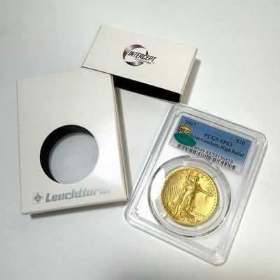 Lot of 10 Intercept Shield Coin Holders Leuchtturm Protect Your Investment