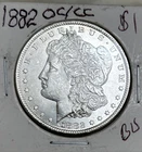 1882-OC/CC $1 Morgan  Error coin Silver Dollar  BU Condition Error mint mark