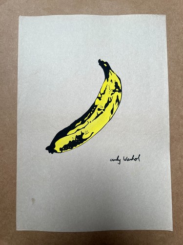 Andy Warhol Zeichnung auf Papier (Handmade) signiert und gestempelt Mischtechnik Art.