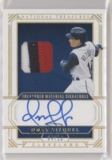 2019 Panini National Treasures Holo Gold 4/10 Omar Vizquel #TMS-OV Auto 03hd