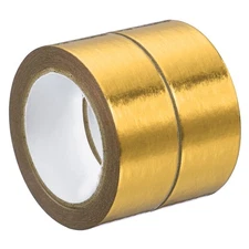 2pcs Metallic Washi Tape Masking Foil Adhesive Craft Decoration Gold 15mmx5m