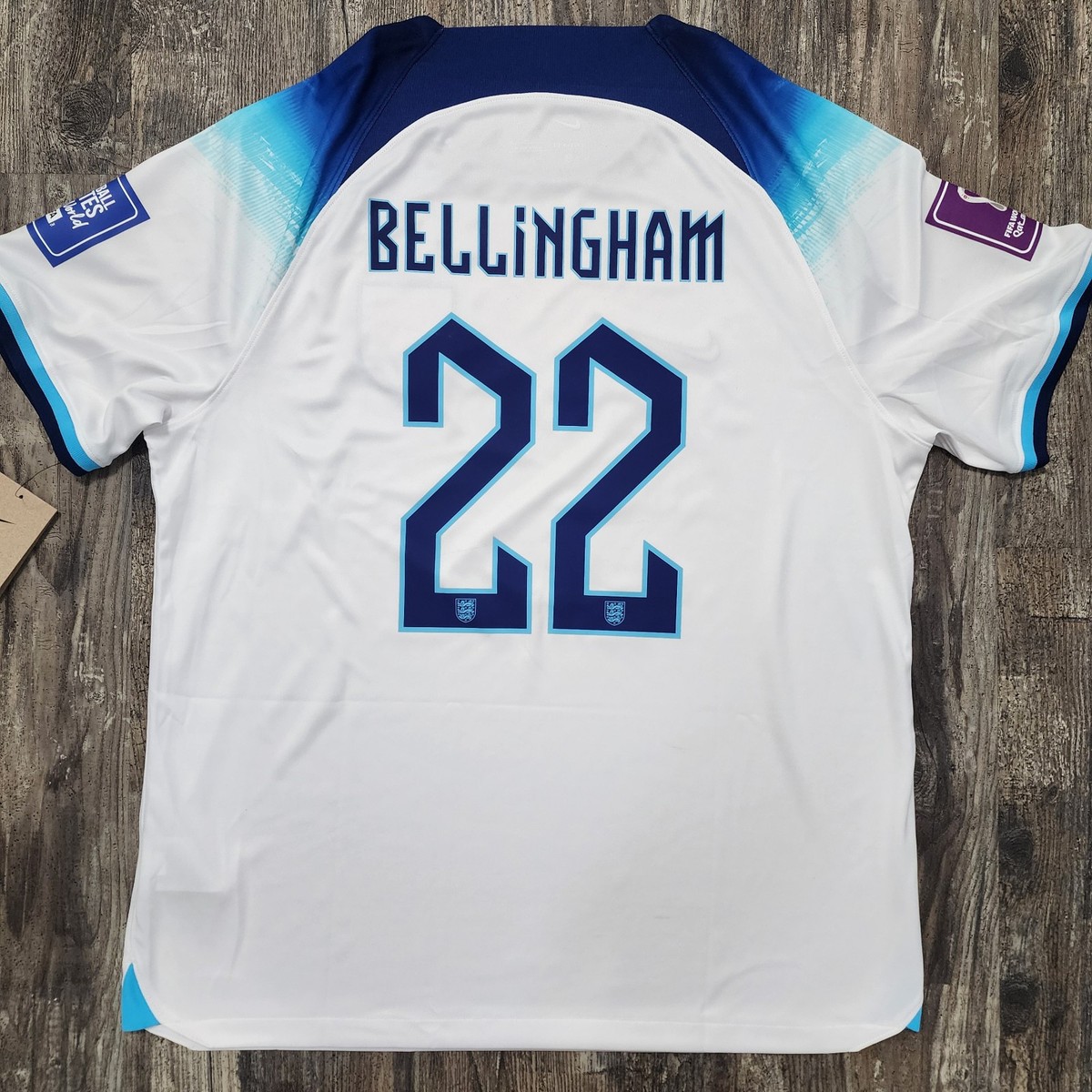 NIKE イングランド代表　アウェー　ユニフォーム　BELLINGHAM XL 2022 Nike England Home Soccer Jersey Jude Bellingham Men XL World