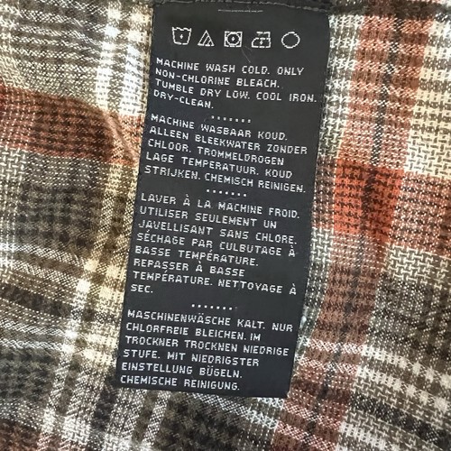 HARLEY DAVIDSON Shirt Men's Large Long Sleeve Button Down Brown Orange Plaid - Picture 8 of 12