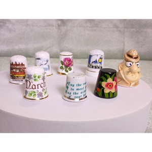 Vintage United Artists Inspector Clouseau Ceramic Thimble and 7 Others