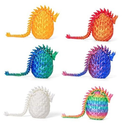 6 PCS Dragon Egg, 3D Printed Dragon Eggs with Dragon Inside Surprise Mystery