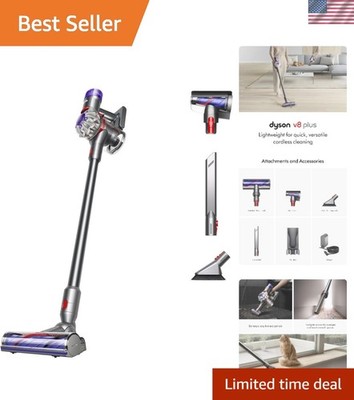 Dyson V8 Plus Vacuum: Lightweight Cordless, 40 Min Runtime, Hair Detangling Tool