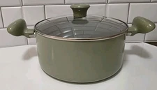 T Fal Heat Mastery Green Pot With Lid 89 116-3055