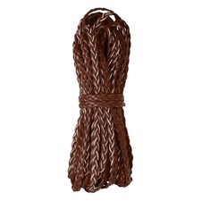 Flat Braided Leather Cord 5mm 10m Dark Brown Craft Strip for Jewelry 32.8ft