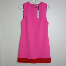 NWT Alice + Olivia Coley Pink and Poppy Shift Mini Dress, Rose/Poppy Size 6