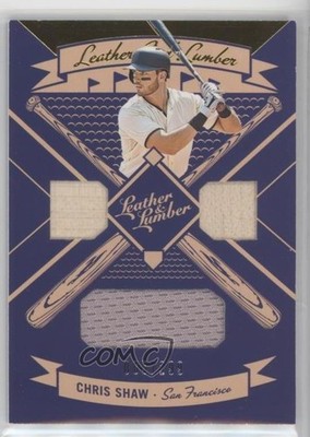 2019 Leather & Lumber and Triple Relics Gold 65/299 Chris Shaw Rookie RC 1h5