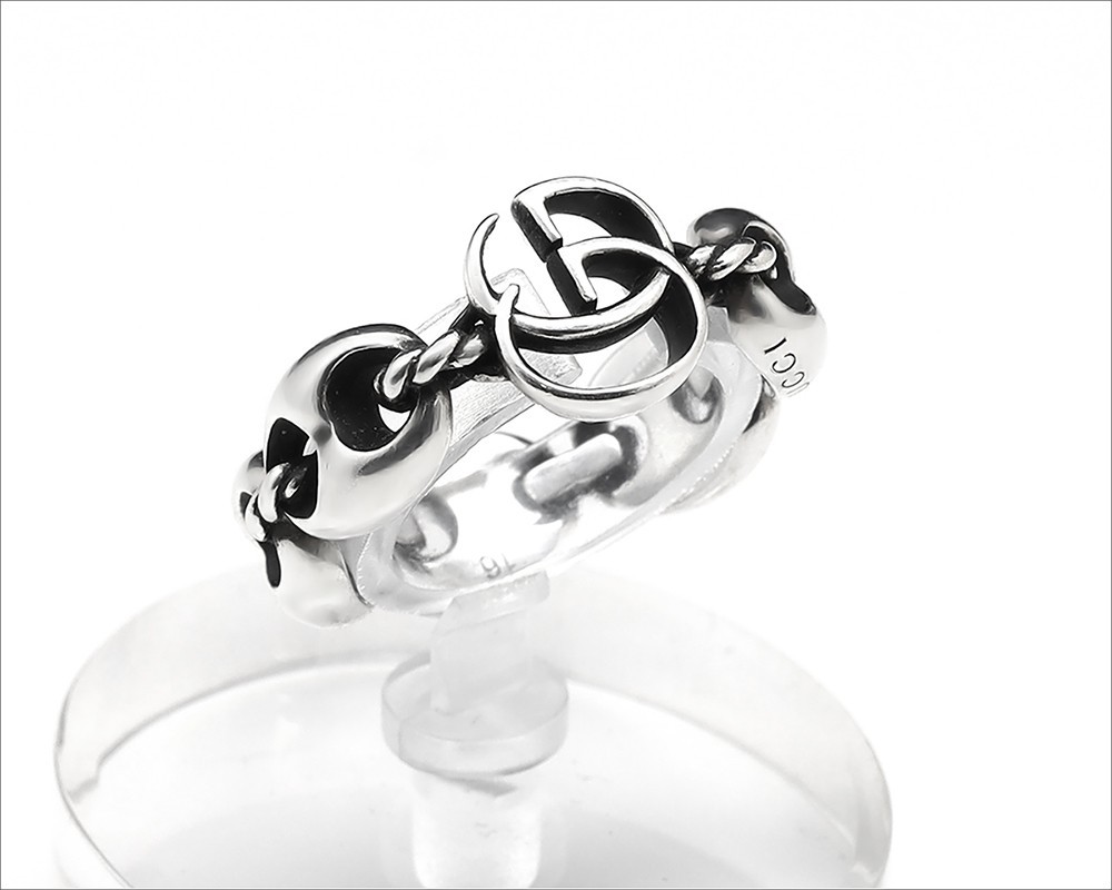 Authentic GUCCI Sterling Silver Interlocking Chai… - image 4