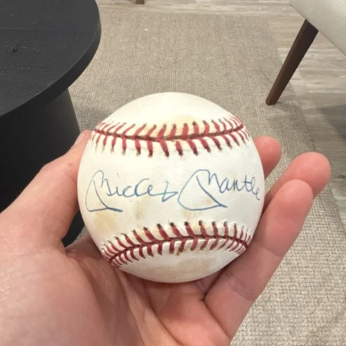 Mickey Mantle Autographed Rawlings Official American League Baseball