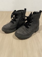 Cat and Jack Girls Glitter black boots size 11