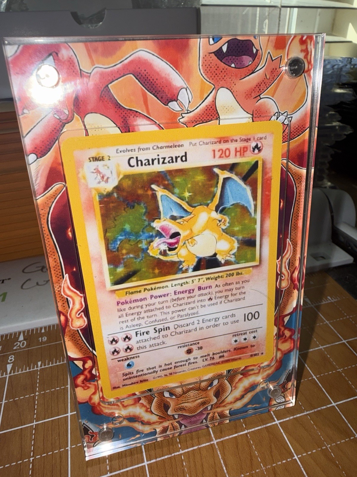 Charizard 004/102 Base Set - Magnetic 🧲 Extended Art Case