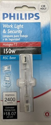Philips 150-Watt 120V T3 2400 Lumen RSC Base Work Light & Security Bulb 