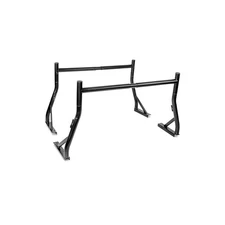 800Ibs Capacity Extendable Steel Pick-Up Truck Ladder Rack Two-bar Set - Blac...