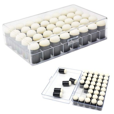 40 PCS Black Finger Sponge Daubers Drawing Face Paint Art Ink Storage Box