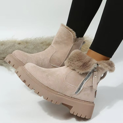 Damen Winterstiefel Warm Gefüttert Rutschfest Plateau Winter Schuhe Mode Boots