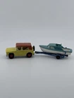 1969 Matchbox Lesney Diecast Field Car W/Trailer & Boat Toy Vehicles  1:64 Scale