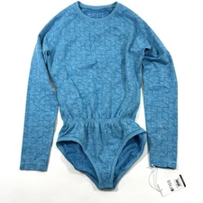 New Figs Logo Salta Seamless Bodysuit Blue Size Large Medical Uniform