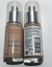 2 Revlon Illuminance Skin-Caring Liquid Foundation 301 Cool Beige