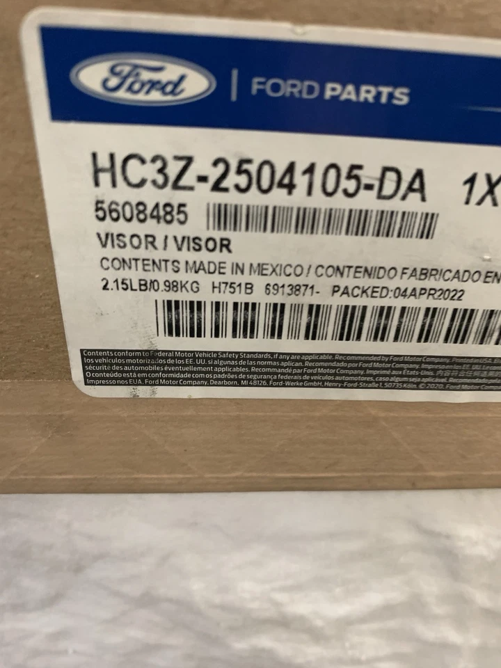 Parasol gris del lado del conductor Oe para Ford F250sd F350sd 2018 2019  Foto 2 de 4
