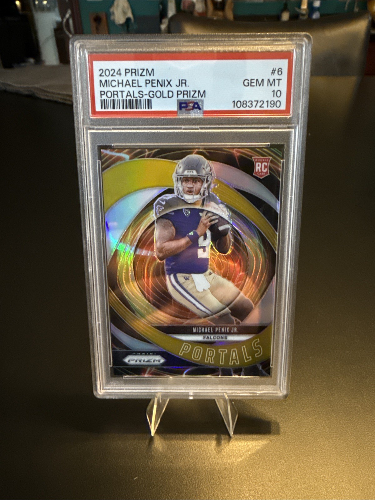 Michael Penix Panini Prizm Portals #6 Gold Prizm