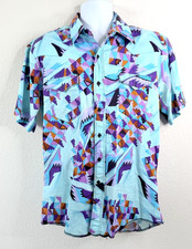 Vintage Wrangler Western Shirt Men  s L Southwestern Aztec Print Snap Front 90s