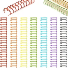 Chengu 20 Pcs Cinch Wire Binding Twin 9/16 Inch, Multi Colors 