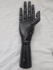 Black Wooden Articulated Mannequin Hand Display Prop Display Body Part