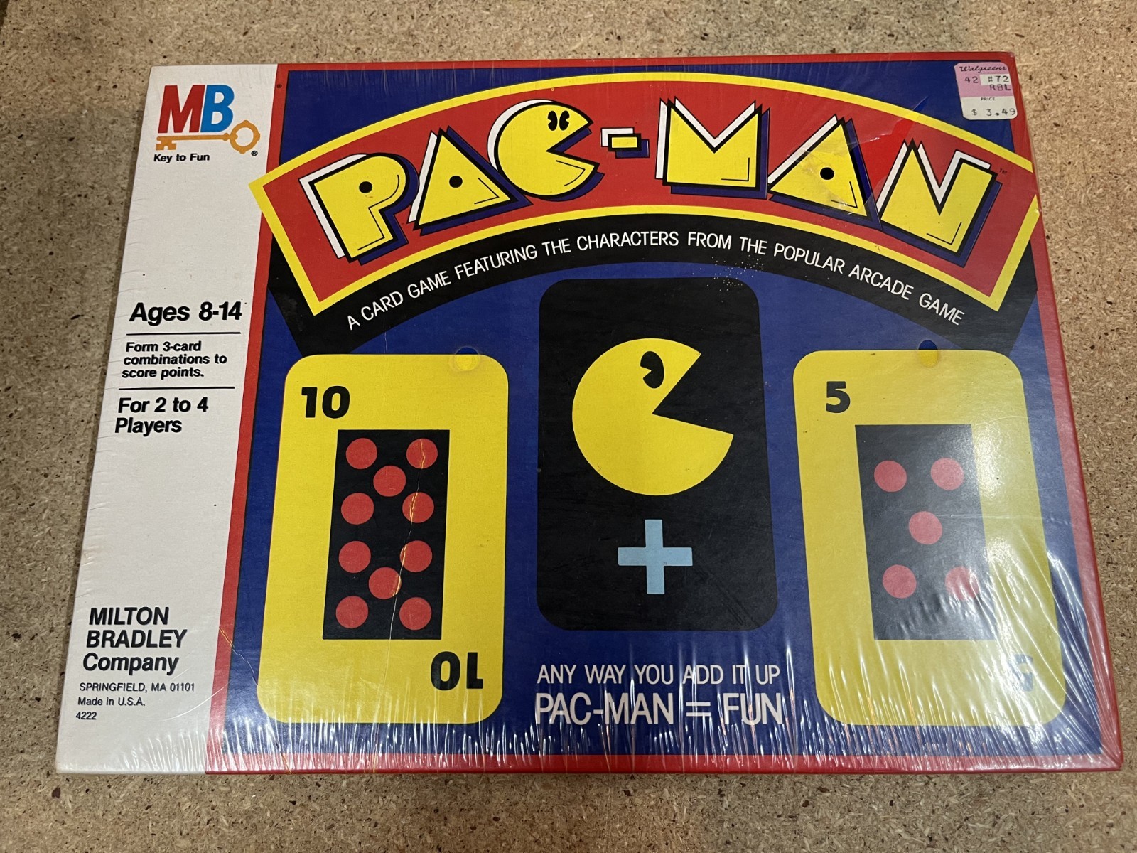 Vintage Pac Man 1982 Unopened Board Card Game Milton Bradley #4222 C65