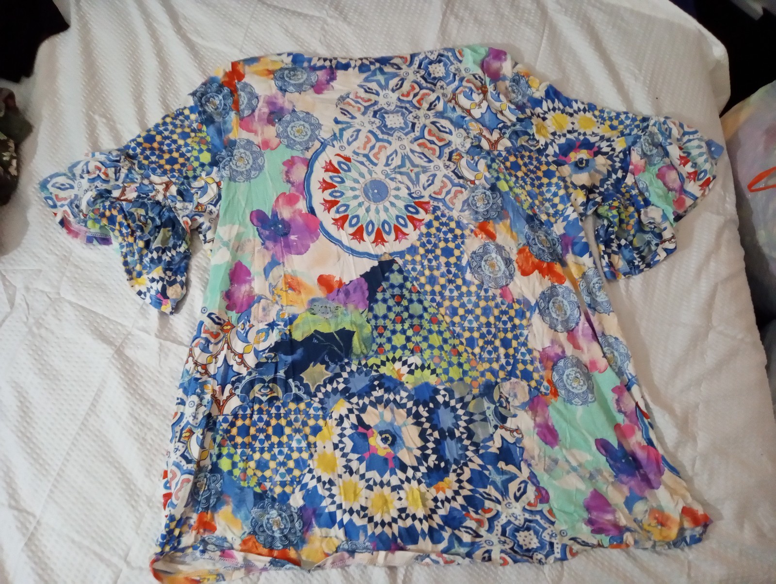 THOMAS & OLIVIA MULTICOLOR Patchwork Boho Print F… - image 5