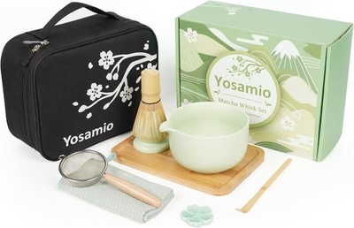 Travel Matcha Set with Portable Stora Bag, 9-Piece Japanese Matcha Kit