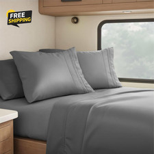 RV Queen Sheets, 6 Piece RV Sheets Set - Hotel Luxury Sheets for RV Bunks