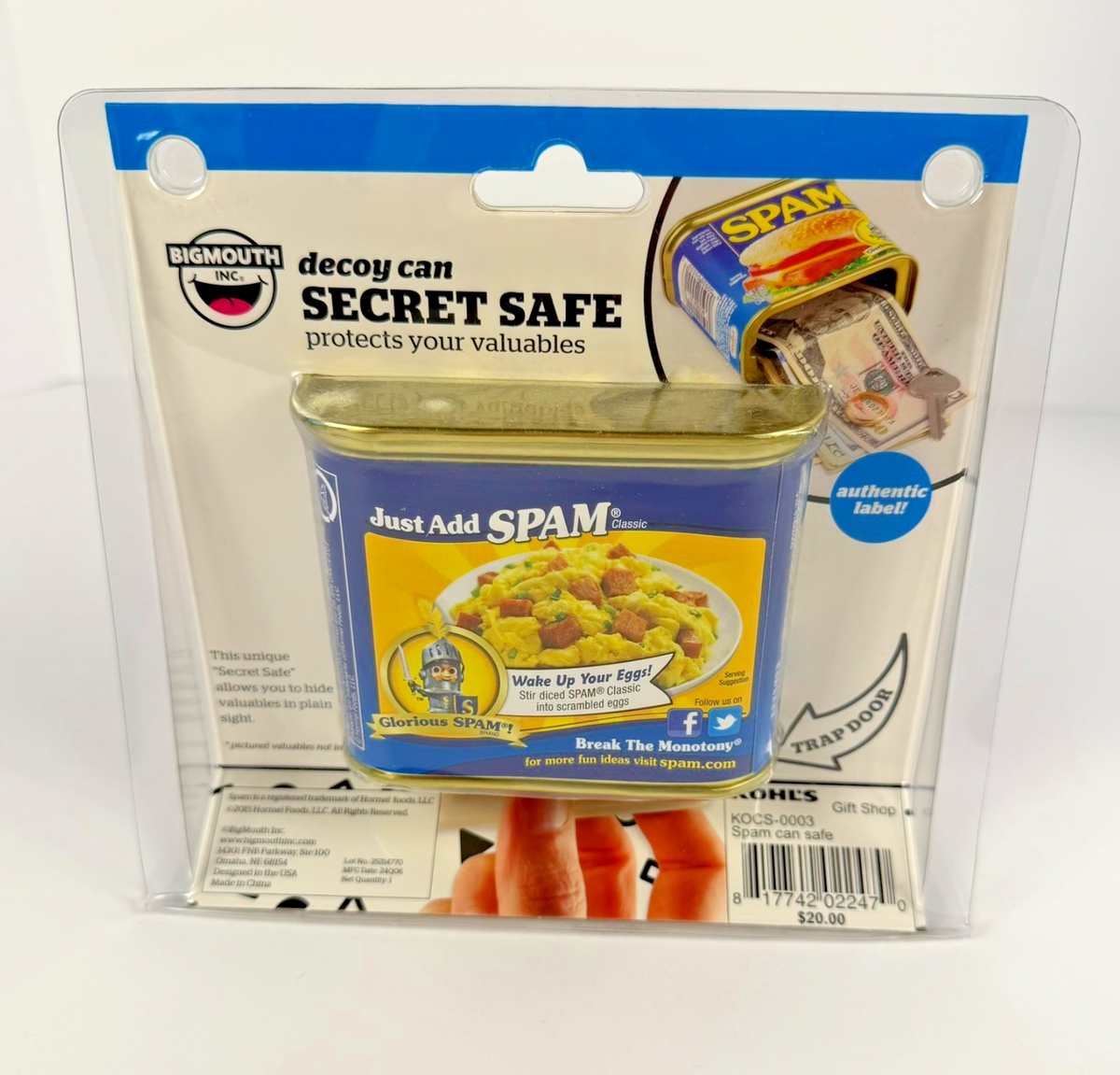 Decoy SPAM Can Secret Safe Protects Your Valuables Big Mouth Inc