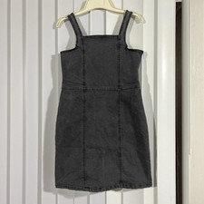 Steve Madden Black Denim Dress With Back Zip Closure  L