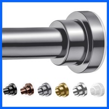 Adjustable Stainless Steel Shower Curtain Rod 27-76 Inch - No Drill, Heavy-Duty