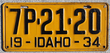 1934 Idaho License Plate