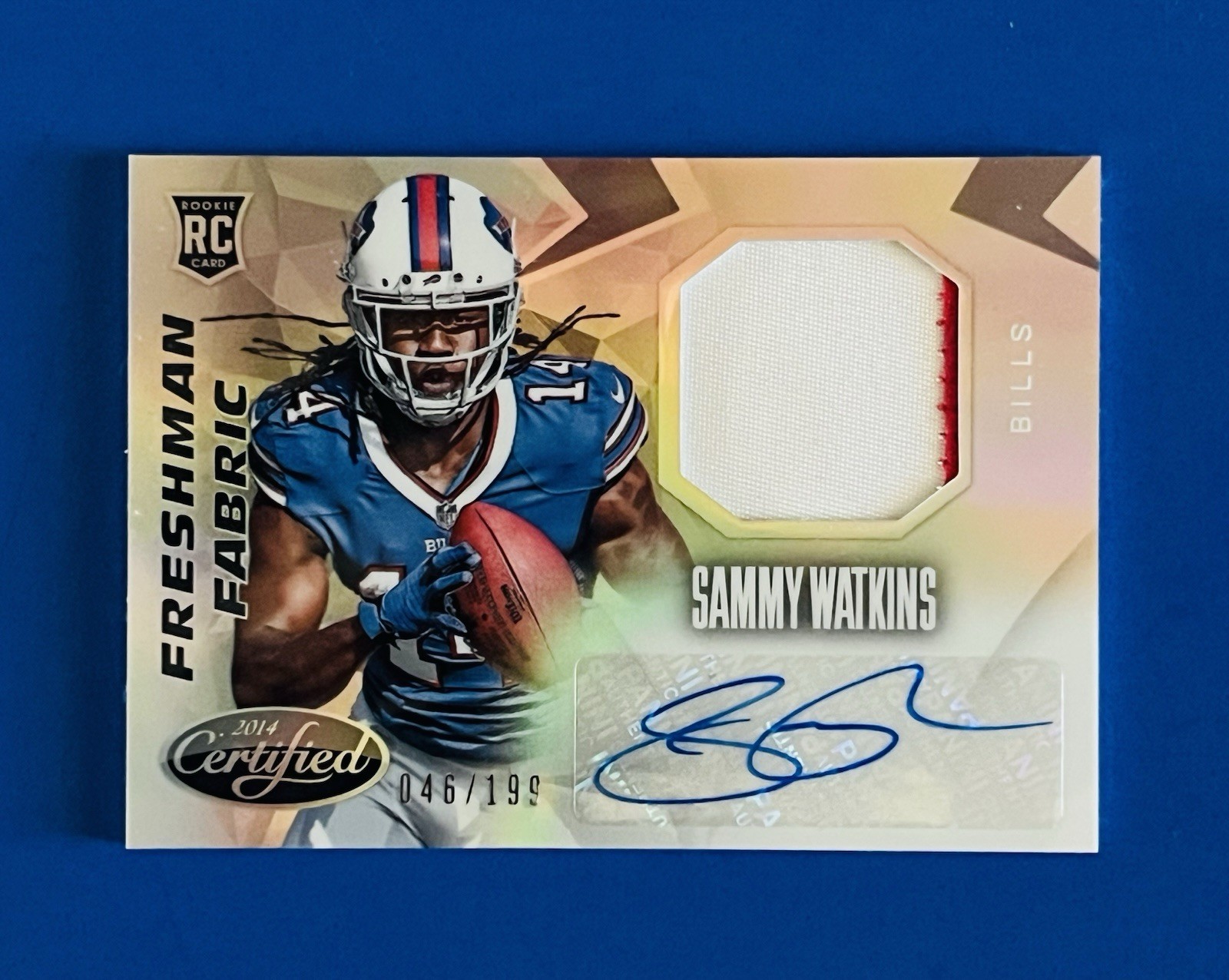 Sammy Watkins Panini Certified #235 Jersey Autograph-Mirror Blue