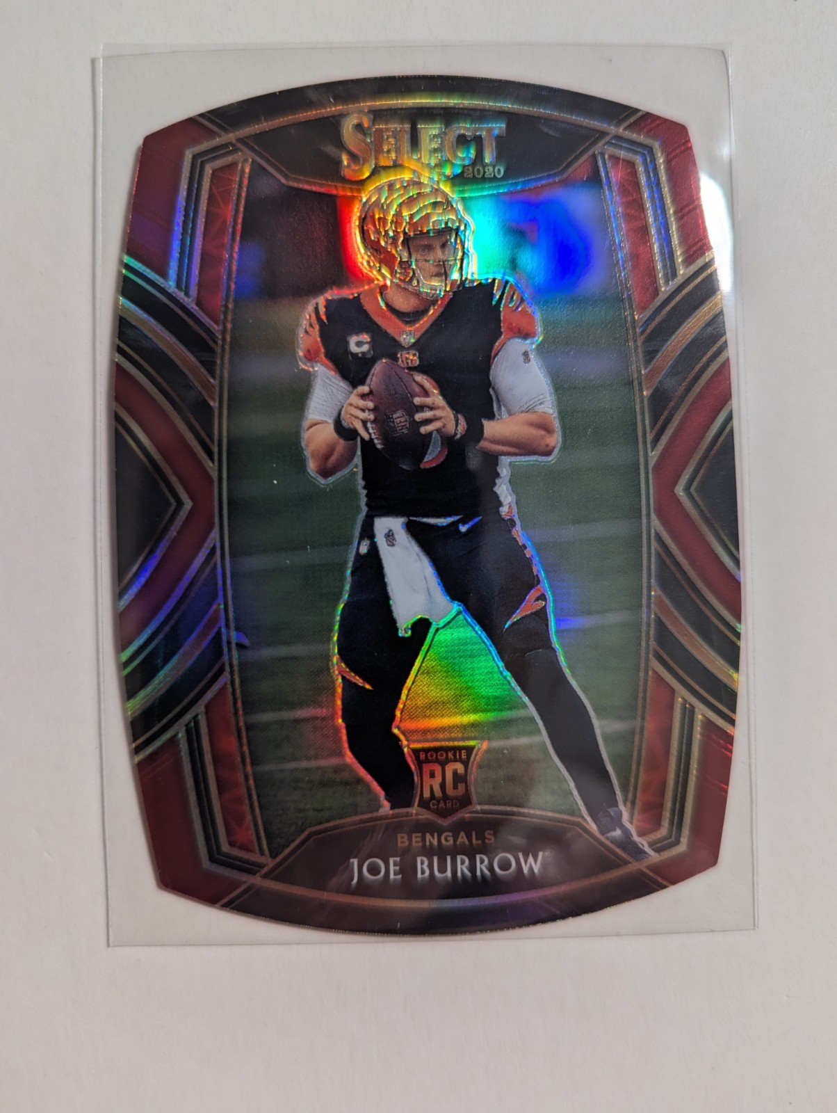 Joe Burrow 2020 Panini Select Die Cut ROOKIE RED PRIZM Club Level #246 Bengals