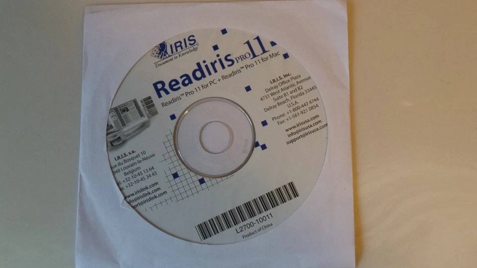 IRIS Readiris Pro 11 For PC + Readiris Pro 11 For Mac CD Disc Disk NEW - Image 2 of 2