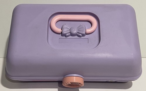 1990s Caboodles Barbie For Girls Lavender Purple Pink Latch Box 2825 USA - Picture 5 of 12
