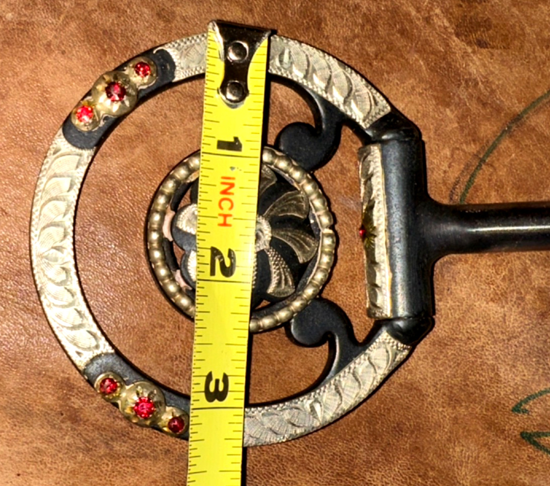 *SILVER SHOW SNAFFLE INLAID STONES WESTERN HORSE BIT 4 HEADSTALL BRIDLE FUTURITY