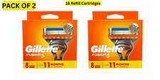 2 Pack Gillette Fusion 5 Razor Blades 16 Pack Total, Up to 11 Months of Shaving
