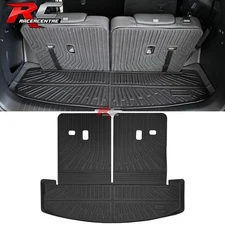Fits 24-26 Hyundai Santa Fe 6/7 Seats TPE Rear Trunk Mat Liner W/ Backrest Cover