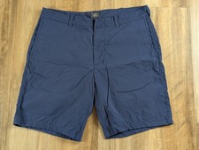 J.CREW Men's Navy Blue Chino Shorts, Stretch, Flat Front, Pockets, Sz 34W